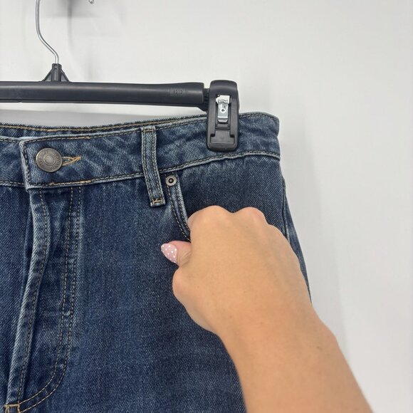 Antonio Melani Baggy Wide Leg Denim Jeans Womens Size 6 Tall High Waisted Grunge - Picture 4 of 12